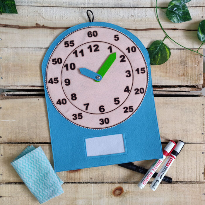 Tic Tock Clock| Wall clock for Kids| Teaching Clock| Toy Clock for Kids | Light Blue